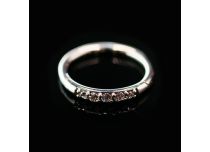 Anneau Acier Charnière 5 Strass Blanc | Itc