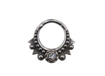 Anneau charnière acier ornemental strass blanc | Itc