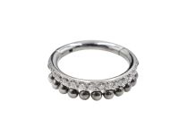 Anneau titane charnière motif strass| Itc