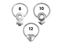 Anneau Acier 1,2 x 10 mm, Plusieurs Motifs | Itc