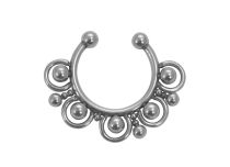 Faux Bijou Septum Acier Billes et Anneau | Itc