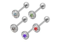 Barbell Acier 1,6 x 16 et Disque 8 mm multi Cristal Coloré | Itc