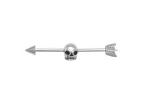 Barbell Acier motif Crâne | Itc