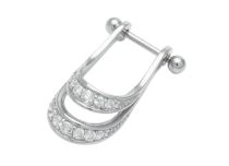 Barbell Acier Accessoire Spécial Cartillage Serti de Strass | Itc