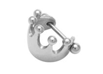 Barbell Acier Accessoire Spécial Cartillage motif Couronne | Itc