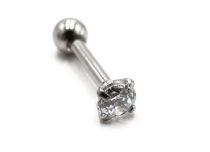 Barbell Acier 1,2 x 6 mm Sp&eacute;cial Tragus Boules avec Strass | Itc