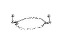 Double Barbell Acier et Chaine à Boules 4 mm | Itc