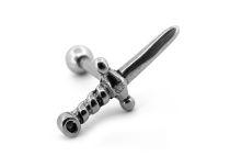 Barbell Acier motif Dague |Itc