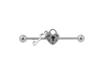 Barbell Acier Industriel Boules 5 mm motif Cadenas | Itc