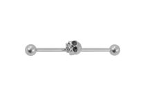 Barbell Acier Industriel Boules 5 mm motif Crâne | Itc