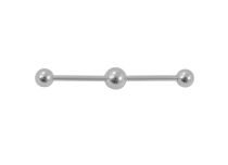 Barbell Acier Industriel Boules 5 mm motif Boule Centrale 6 mm | Itc