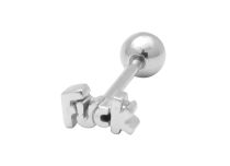 Barbell Acier motif "Fuck" 9 mm | Itc
