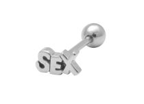 Barbell Acier motif "Sex" 10 mm | Itc