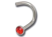 Stud Nez Acier 0,8 mm Boule Cristal Coloré | Itc