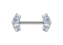 bijou teton titane eventail strass blanc