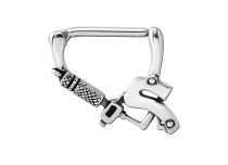 Bijou de Téton Acier Clickers motif Dermographe | Itc