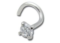Stud de Nez Acier 0,8 mm avec Cristal Griffé Coloré | Itc