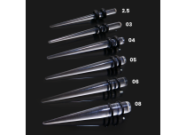 Elargisseur transparent droit Tige  - plusieurs tailles disponibles.