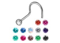 Stud Nez Titane 0,8 mm Boule Cristal Coloré | Itc