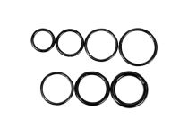 Anneau Acier Noir à Charnière | Itc