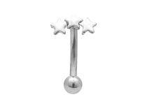 Banane Acier motif Étoile 5 x 7 mm et Boule 3 mm | Itc