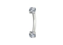 micro banane titane double strass griff&eacute;