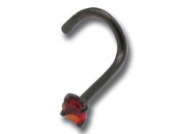 Stud Nez Acier Noir 0,8 mm avec Cristal Griffé | Itc