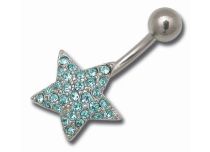 Banane Acier Plaqué Rhodium motif Étoile Multicristal | Itc