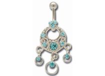 Banane Acier Plaqué Rhodium Multicristal Coloré | Itc
