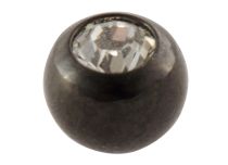 Boule Acier Noir vis Cristal Coloré 1.2 mm | Itc