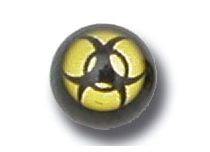 Boule Acier Noir à Vis Symbole Toxique | Itc