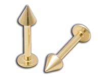 Labret Acier Doré Or fin à Pointe 3 mm | Itc