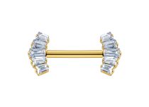 bijou teton titane gold eventail strass blanc