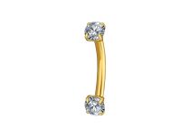 micro banane titane gold double strass griff&eacute;