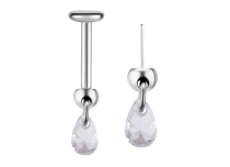 accessoire threadless titane goutte blanc helix cache