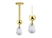 accessoire threadless titane gold goutte blanc helix cache
