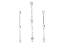 charm titane cha&icirc;ne zircon blanc