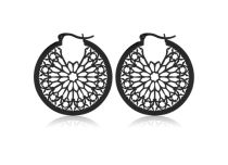 Paire de Créoles pour Tunnel motif Mandala | Itc