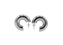 Paire de boucles d'oreille argentées