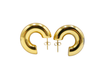 Paire de boucles d'oreille dorées