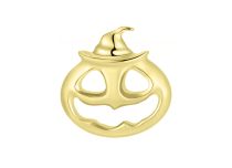 accessoire interne titane pvd gold 0,9mm motif citrouille