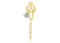 accessoire interne titane  pvd gold 0,9 x 1,8mm scream strass blanc