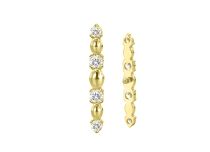 Accessoire interne Titane pvd gold 0.9 motif barre strass blanc