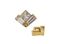 Accessoire titane PVD GOLD motif couronne| Itc