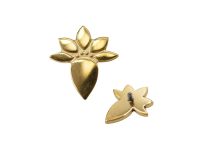 Accessoire titane PVD GOLD motif fleur de lotus| Itc