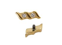 Accessoire titane PVD GOLD motif barre torsadé| Itc