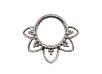 Anneau charnière 1,2x8 titane Stérile motif Ornemental multi Boules| Itc