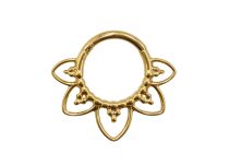 Anneau charnière 1,2x8 titane PVD GOLD Stérile motif Ornemental multi Boule| Itc