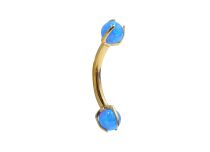 Banane 1,2x8 Titane PVD GOLD interne stérile double boules | Itc