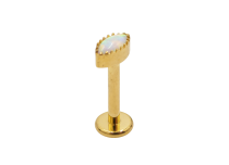 Labret Titane PVD Gold Interne Stérile motif Opale Synthétique | Itc